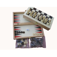 2014 Juego de Backgammon de Madera en Caja, MDF Juego de Backgammon para Aduit, Juego de Backgammon con Alta Calidad Wj277091